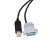 USB转DB15公/母 适用 称重仪表连PC RS232串口通讯数据线 USB转15针母头 1.8m