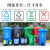 定制大号平口垃圾分类垃圾袋一次性可降解加大社区物业四色厨余塑 蓝色可回收物80X90 50只_