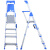 金锚 欧标出口铝合金梯子工作高度1米人字梯宽踏板多功能登高工程梯 AO15-104定制梯