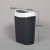 垃圾桶厕所卫生间夹缝翻盖垃圾筒窄缝北欧风小清新垃圾桶带盖 中号太空黑