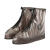 久匀 雨鞋鞋套防水防滑外穿脚套雨靴拉链水鞋套透明 咖啡色 XL（39-40）
