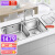 欧琳 OULIN OLCE301-CT厨房水槽双槽304不锈钢洗菜盆水池套餐