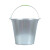 冰禹 BGA-87 圆形白皮铁桶 镀锌桶 清洁加厚手提水桶 垃圾铁桶 15L