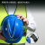 万舟安全帽工地施工定制印字建筑工程领导头盔加厚安全帽透气国标abs V型透气-旋钮（蓝色）