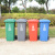 白云清洁（baiyun cleaning）AF07321 环卫分类加厚可挂车大垃圾桶 户外带轮垃圾箱 120L红色-有害垃圾