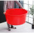 臻安心 红色水桶水盆塑料桶收纳清洁圆形水桶学生桶学校工地 红色68盆