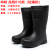 EVA超轻泡沫雨靴卫生靴厨房耐油耐酸碱高筒靴子防滑水鞋 单鞋-高筒818黑 （标准尺码） 37/38