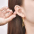 蔻娜施华洛世奇皓18k金星星铃铛耳线耳环时尚转运珠耳钉长款流苏 星星铃铛耳线