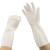 冰禹 BYQ-917 工业清洁橡胶手套 耐用耐磨丁腈手套 保洁劳保防水手套 白色33cm 5双 M码