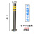 不锈钢防撞柱加厚钢管警示柱车位桩隔离柱停车地桩201移动立柱 89X1米固定柱