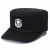 橙央适用春秋冬季款黑色保安帽子布帽刺绣缝徽帽工作服帽子便帽 黑色保安帽 60cm