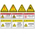 高压触电危险高温接地标识有电激光注意安全当心夹手 E25未经授权人员（10张价） 5.5x8.5cm