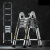 加厚伸缩梯子升降工程梯便携家用多功能直梯折叠不锈钢楼梯 【加厚】人字梯3.5+3.5米