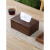 北欧木质纸巾盒家用客厅简约创意抽纸盒长方形黑胡桃收纳餐巾纸盒 胡桃色抽纸盒2格