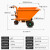 2F建筑工地三轮车电动手推车拉沙上料灰斗车农用养殖拉粪搬运翻斗车电动手推车建筑三轮车定制 电动手推斗车