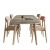塞乐迪北欧实木岩板餐桌椅现代简约家用白蜡木亮光家用原木色饭桌子 150*80*75 餐桌+4椅(巴西橡木)