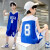 DBHLPGIAN儿童篮球服无袖套装男童夏背心比赛训练队服学生运动8号科比球衣 酷潮8号蓝色 160