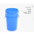 质然 全新料加厚大水桶 带铁柄塑料圆桶 户外储水塑料桶 工业环卫物业大桶 带盖白色100L铁柄桶（500*410*620mm）