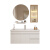 箭牌浴室柜陶瓷一体盆卫生间智能简约现代洗漱台实木卫浴洗手盆柜组合 60cm智能圆镜