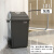 商用带盖子垃圾桶大号户外翻盖大容量家用摇盖餐饮厨房超大办公室40 10L灰色带盖 （送垃圾袋）