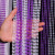 狮奥利兴紫色水晶葫芦珠帘隔断葫芦珠帘蚊门帘家用塑料蝇水晶隔断帘夏 海蓝色 80宽1.8米高3.0间距27条
