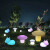 初构想定制LED发光蘑菇灯户外装饰兔子牛动物景观度假村别墅花园草坪庭 充电款222223CM