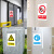 中科港 安全标识牌工厂车间危险警示牌PVC塑料板 进入施工现场必须戴安全帽40x50cm	