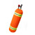 兴安消防空呼配件气瓶套消防正压式空气呼吸器6.8L9L气瓶阻燃套气瓶保护套罩反光罩 橘黄色6.8L气瓶保护罩 