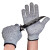 HPPE防割手套5级防切割劳保用品厨房工地防割伤耐磨园艺防护手套 L码-9号-黑边-22cm(一双) 灰白色
