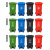 240L户外垃圾桶大号环卫脚踏式商用加厚大码塑料大型分类桶大容量 120L中间脚踏加强型（红色） 投放标识
