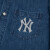 美职棒（MLB）男女情侣牛仔夹克 24新款后背大标棉质时尚休闲潮流宽松长袖外套 50INS/纽约洋基/靛蓝色 XS