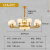 嫒左新中式全铜天然玉石大吊灯大气别墅客厅复式楼挑高大厅楼梯云石灯 全铜玉石10头+全光谱三色光源