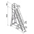 铝合金踏台移动平台楼梯工业踏步梯台阶三步四步梯凳仓库取货梯子 DOKKO平台离地3.5米-特厚合金白