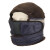 棉安全帽内衬冬季工地施工防寒保暖皮头套冻内胆帽套通用套环卫用 北极蓝+面罩可拆+四孔