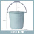 水桶储水塑料桶洗车手提小圆桶大号加厚学生用洗澡洗衣桶 蓝色水桶22L+脸盆+水勺套装加厚