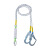 二次保护绳延长绳安全带户外高空安全带保险绳涤纶绳批发 3米单大钩