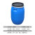 法兰桶加厚带盖塑料圆桶200L铁箍桶化工桶泔水桶级密封发酵桶 30升蓝色全新料特厚铁箍桶