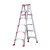 人字梯加厚铝合金梯子室内多功能家用折叠双侧工程梯安全便携合梯 红航空铝全筋加强加固10步3米+