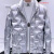 TPHC男士羽绒棉衣外套保暖冬季新款棉服立领纯色韩版潮流修身加厚棉袄 银色 一件外套 M适合95斤左右