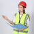 HKFZ夏季透气建筑工程劳保国标加厚玻璃钢安全帽工地施工领导头盔男女 风扇帽黄色