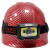 沃得斐   达林韦尔工地盔安全帽带护目镜防砸透气工程高空作业 红色高强度探险工作安全帽