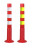 塑料警示柱防撞路障隔离路桩固定道路隔离安全红白反光柱子 75cm全新料白膜警示柱
