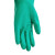 海斯迪克 丁腈手套 厨房防水防滑手套 工业劳保手套HKsq-593 33cm绿色10双 XL码 