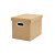 牛皮纸质档案文件装书整理箱加厚箱子搬家打包纸板箱 龙胆绿大号55L47.5*35*37 (羽绒服空调 收纳箱(配手环)