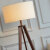 德国品质榉木落地灯侘寂风新中式客厅沙发边饰摆件带置物架茶几一 胡桃色+12.瓦暖光