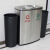 樊先森不锈钢垃圾桶分类垃圾桶室内双桶办公室商用无盖大号商场两分类环保果皮箱 218X