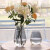 郦狼北欧玻璃花瓶透明创意客厅插花玫瑰百合花向日葵家用干花装饰摆件 2016小号透明