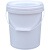 20L加厚塑料桶密封桶带盖水桶圆桶化工桶涂料桶空桶酱料桶机油桶 B20L水桶-带盖白色5个装