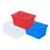 带盖水箱长方形塑料蓝色614水箱养殖箱周转分拣箱胶箱海鲜水产周转箱 蓝加盖子 红加盖子50k外尺寸487*343*258mm