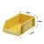 工创优品 零件盒组合式塑料加厚斜口收纳物料零散螺丝盒仓储货架盒R6黄色 500*380*240mm